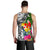 Tonga Men's Tank Top White - Turtle Plumeria Banana Leaf - Polynesian Pride