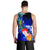 Kosrae Custom Personalised Men's Tank Top - Humpback Whale with Tropical Flowers (Blue) - Polynesian Pride