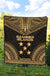 Gambier Islands Premium Quilt - Gambier Islands Flag Polynesian Chief Gold Version - Polynesian Pride