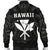 Hawaii Kakau Makau Fish Hook Kanaka Map Men's Bomber Jacket Polynesian - White - Polynesian Pride