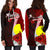 Palau Polynesian Hoodie Dress - Coat Of Arm With Hibiscus - Polynesian Pride