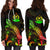 Vanuatu Polynesian Hoodie Dress - Turtle With Blooming Hibiscus Reggae - Polynesian Pride