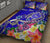 Tahiti Custom Personalised Quilt Bed Set - Turtle Plumeria (Blue) - Polynesian Pride