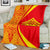 Hawaii Premium Blanket Mauna Kea Polynesian - Circle Style Red And Yellow - Polynesian Pride