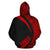 Polynesian Kanaka Maoli Map of Hawaii Zip Hoodie Red Circle Style - Polynesian Pride