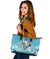 Maori Manaia The Blue Sea Large Leather Tote - Polynesian Pride