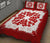 Hawaii Quilt Bed Set - Hawaiian Quilt Plumeria Medallion Red - AH - Polynesian Pride