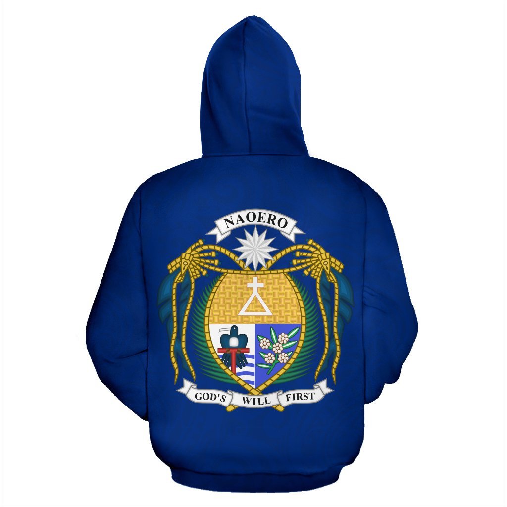 Nauru Zip up Hoodie Nauru Coat of Arms Is In My DNA - Polynesian Pride