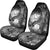 Tahiti Car Seat Covers - Humpback Whale with Tropical Flowers (White) - Polynesian Pride