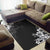 Black n White Hibiscus Area Rug - Polynesian Pride