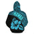 Hawaii Hoodie Hibiscus Polynesian Tattoo Blue Version - Polynesian Pride