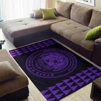 Kakau Seal Of Hawaii Polynesian - Purple Rug - Polynesian Pride