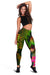 American Samoa Polynesian Personalised Women's Leggings - Hibiscus and Banana Leaves - Polynesian Pride