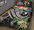 YAP Polynesian Quilt Bed Sed - Summer Plumeria (Black) - Polynesian Pride