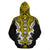 Hawaii Turtle Tribal Yellow Zip up Hoodie Armor Style - Polynesian Pride