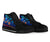 Nauru High Top Shoes Blue - Vintage Tribal Mountain - Polynesian Pride