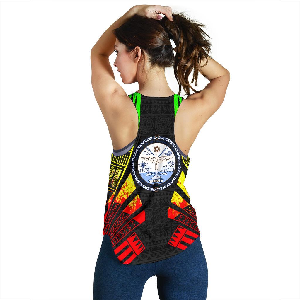 Marshall Islands Women Racerback Tank - Polynesian Tattoo Reggae - Polynesian Pride