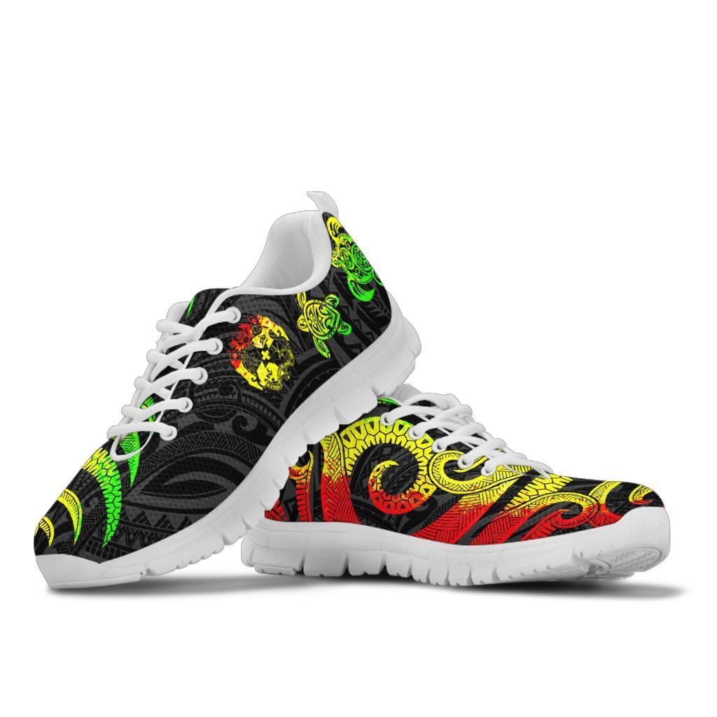 Tonga Polynesian Sneakers - Reggae Tentacle Turtle - Polynesian Pride