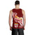 Fiji Custom Personalised Men's Tank Top - Fiji Seal Polynesian Patterns Plumeria (Red) - Polynesian Pride