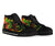 American Samoa Polynesian High Top Shoes - Reggae Plumeria - Polynesian Pride