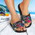 Cook Islands Slide Sandals - Turtle Floral - Polynesian Pride