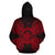 Palau Polynesian All Over Zip up Hoodie Map Red - Polynesian Pride