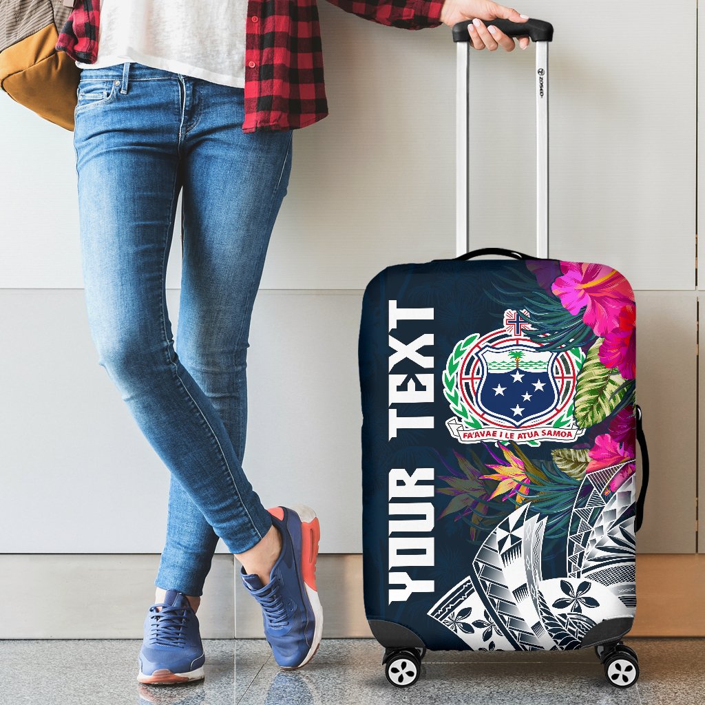 Samoa Custom Personalised Luggage Covers - Summer Vibes Blue - Polynesian Pride