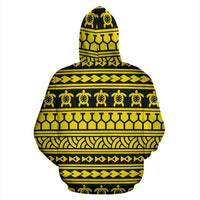 Hawaii Hoodie Polynesian Tattoo Tribal Yellow Pullover - Polynesian Pride