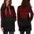 Tahiti Women Hoodie Dress - Tahiti Coat Of Arms Polynesian Red Black - Polynesian Pride