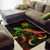 Tuvalu Polynesian Area Rugs - Turtle With Blooming Hibiscus Reggae - Polynesian Pride