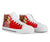 Tonga High Top Shoes - Polynesian Palm Tree Flag - Polynesian Pride