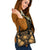 Samoa Polynesian Shoulder Handbag - Samoa Gold Seal with Polynesian Tattoo One Size Gold - Polynesian Pride