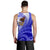 American Samoa Polynesian Men's Tank Top - Bald Eagle (Blue) - Polynesian Pride