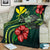 Hawaii Polynesian Premium Blanket - Green Turtle Hibiscus - Polynesian Pride