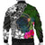 Palau Men Bomber Jacket - Turtle Plumeria Banana Leaf - Polynesian Pride