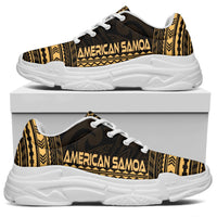 American Samoa Chunky Sneakers - Polynesian Chief Gold Version - Polynesian Pride