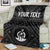 Vanuatu Personalised Premium Blanket - Vanuatu Seal With Polynesian Tattoo Style White - Polynesian Pride