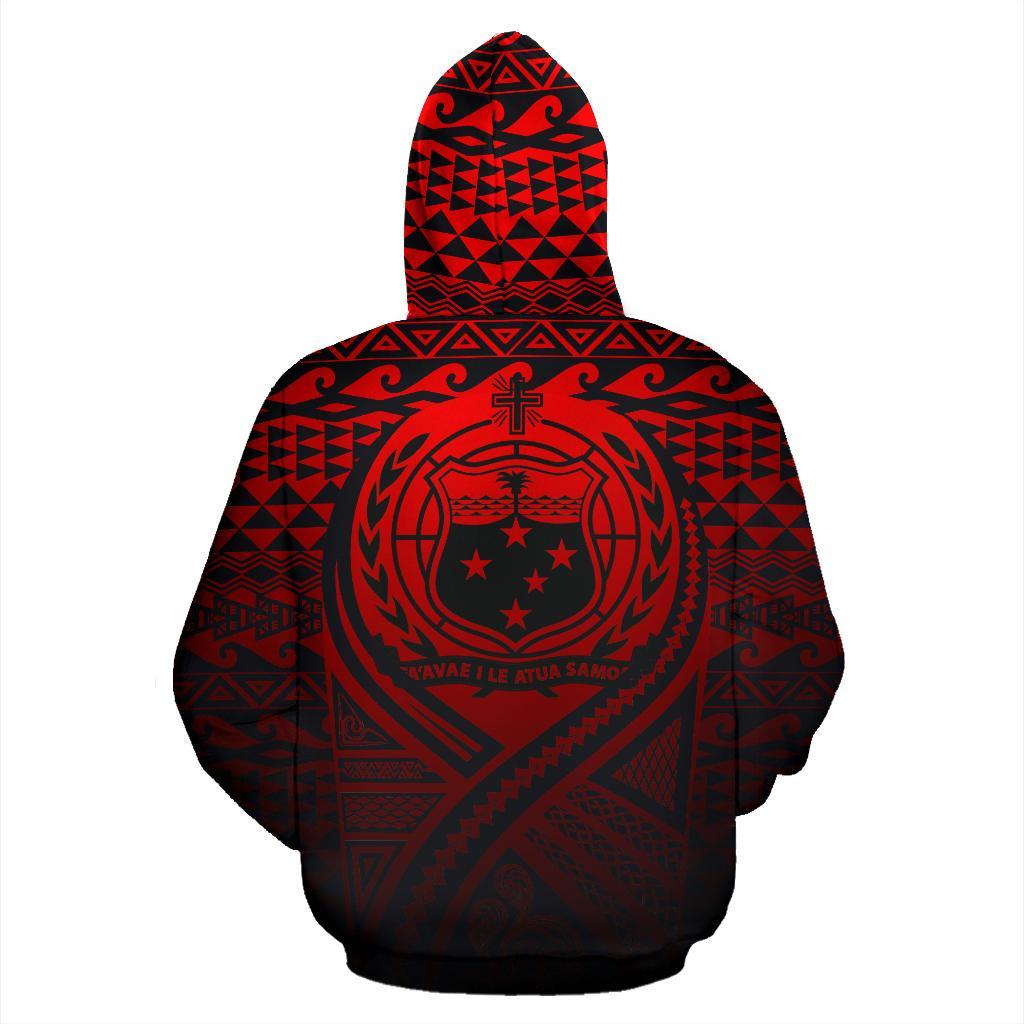 Samoa All Over Hoodie Lift up Red - Polynesian Pride