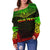 Wallis And Futuna Polynesian Chief Custom Personalised Women's Off Shoulder Sweater - Reggae Version - Polynesian Pride