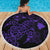 Turtle Hibiscus Map Purple Beach Blanket - Polynesian Pride