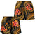 Kosrae Micronesian Women Shorts - Gold Plumeria - Polynesian Pride