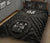 Fiji Quilt Bed Set - Fiji Seal With Polynesian Tattoo Style (Black) - Polynesian Pride