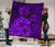 Hawaiian Map Hibiscus Turtle Vintage Polynesian Premium Quilt Purple - Polynesian Pride