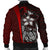 Yap Micronesia Men's Bomber Jackets Red - Turtle With Hook - Polynesian Pride