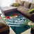 Tonga Polynesian Area Rug - Summer Plumeria (Turquoise) - Polynesian Pride