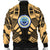 Federated States Of Micronesia Men Bomber Jackets - Polynesian Tattoo Gold - Polynesian Pride