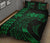 Hawaii Map Kanaka Polynesian Hula Girl Quilt Bed Set - Green - Polynesian Pride