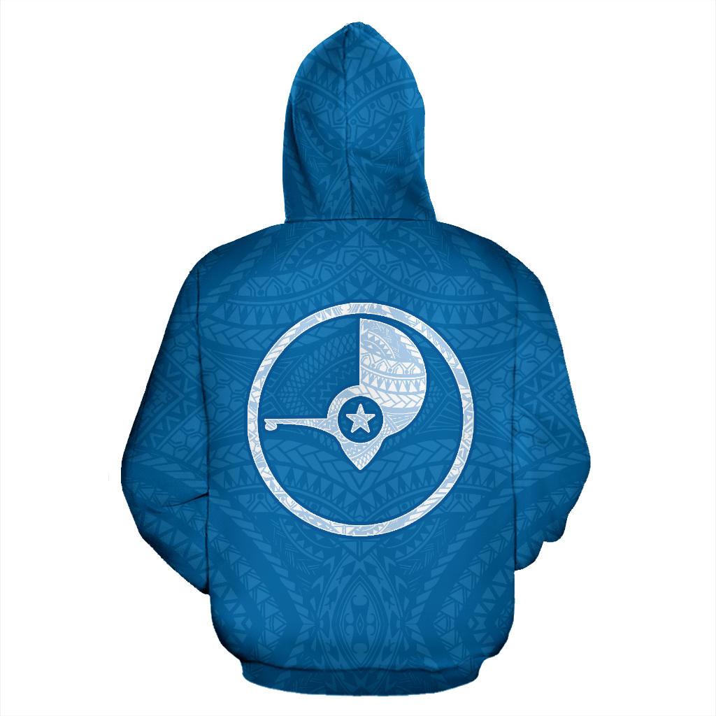 Yap Zip up Hoodie Micronesia Yapese Warrior Flag Color - Polynesian Pride