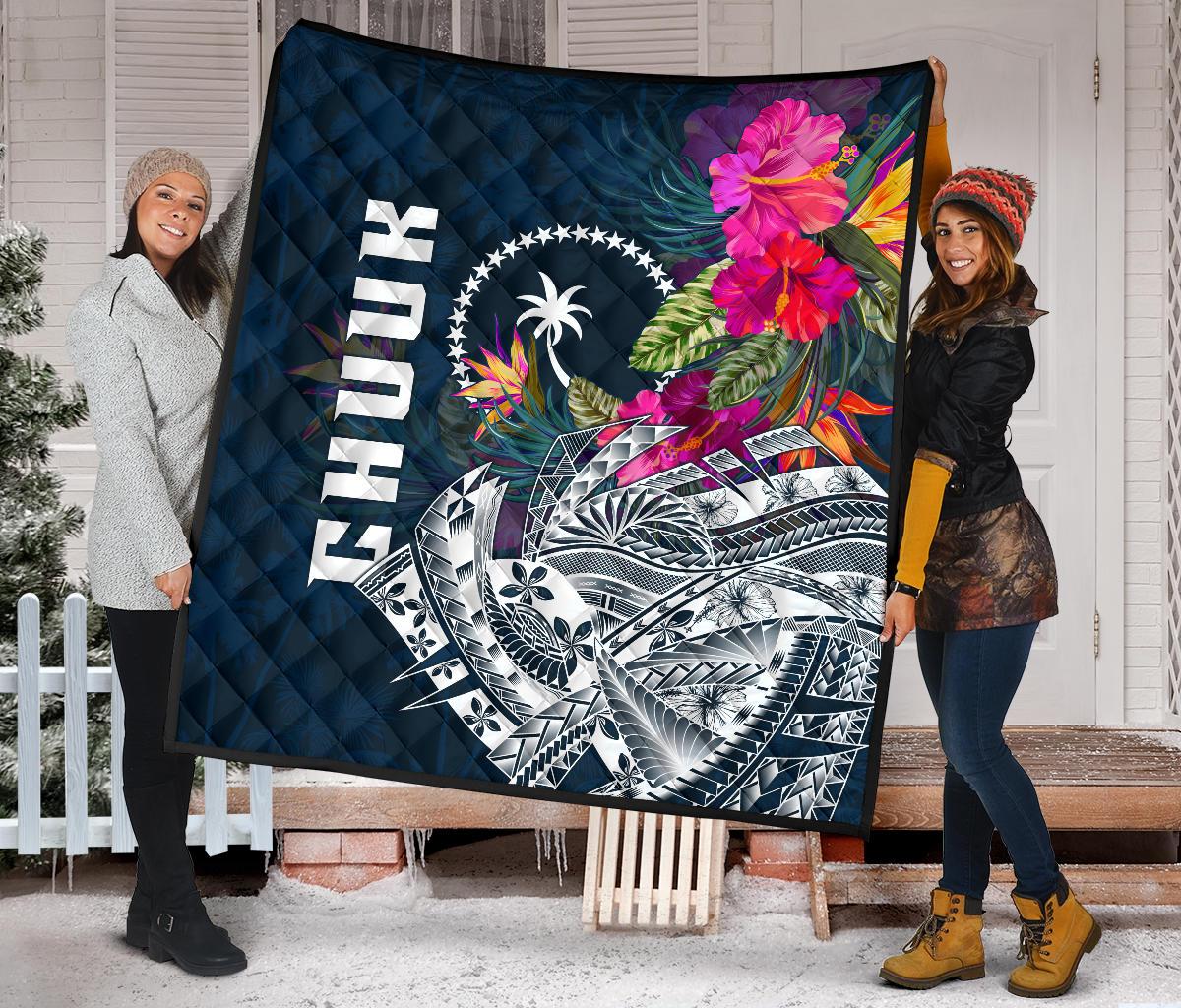 Chuuk Premium Quilt - Chuuk Summer Vibes - Polynesian Pride
