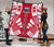 Samoa Premium Quilt - Samoa Coat Of Arms Polynesian White Tattoo (Red) - Polynesian Pride